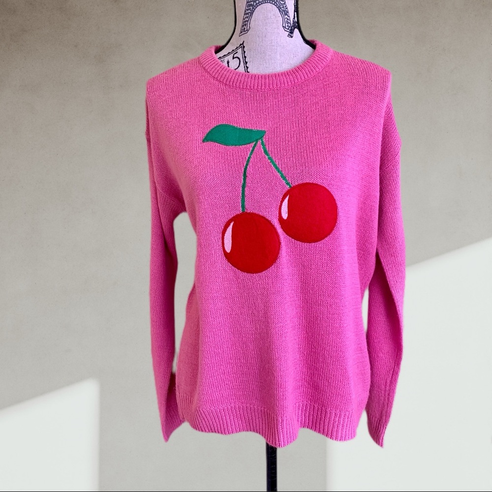 Cherry π patch sweater S-M - Picture 3 of 8